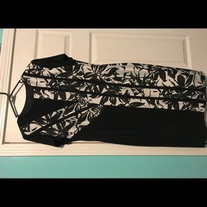 White and black dress